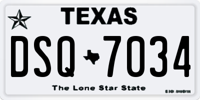 TX license plate DSQ7034