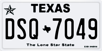 TX license plate DSQ7049