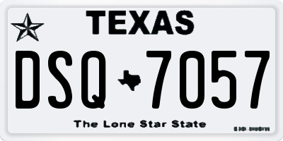 TX license plate DSQ7057