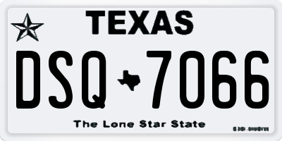 TX license plate DSQ7066