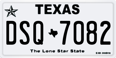 TX license plate DSQ7082