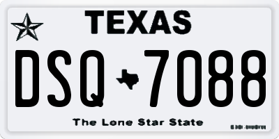 TX license plate DSQ7088