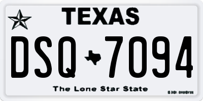 TX license plate DSQ7094