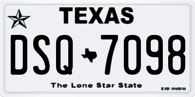 TX license plate DSQ7098