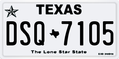 TX license plate DSQ7105