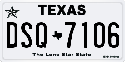 TX license plate DSQ7106
