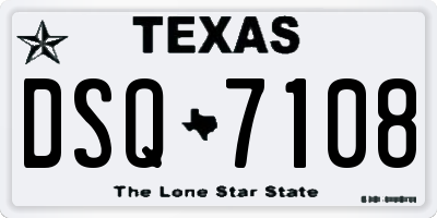 TX license plate DSQ7108