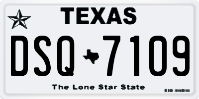 TX license plate DSQ7109