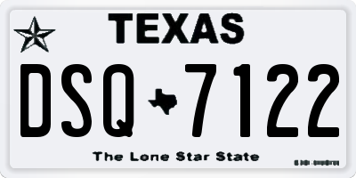TX license plate DSQ7122