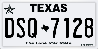 TX license plate DSQ7128
