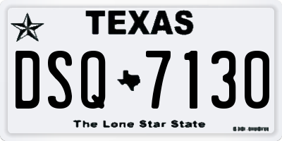 TX license plate DSQ7130