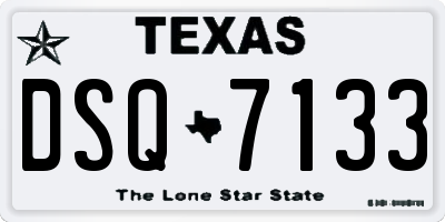 TX license plate DSQ7133