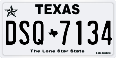 TX license plate DSQ7134