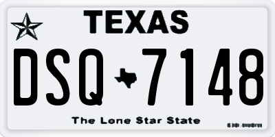 TX license plate DSQ7148