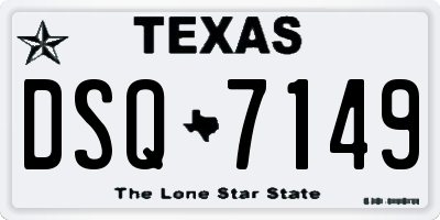 TX license plate DSQ7149