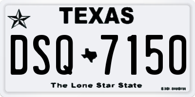 TX license plate DSQ7150