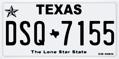 TX license plate DSQ7155
