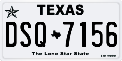 TX license plate DSQ7156