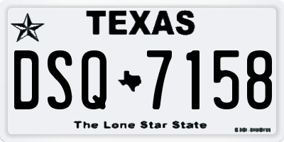 TX license plate DSQ7158