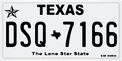 TX license plate DSQ7166