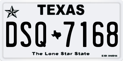 TX license plate DSQ7168