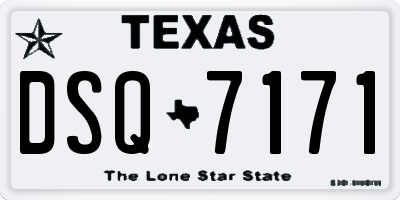 TX license plate DSQ7171