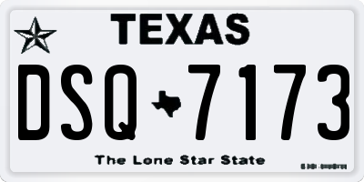 TX license plate DSQ7173