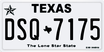 TX license plate DSQ7175