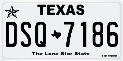 TX license plate DSQ7186