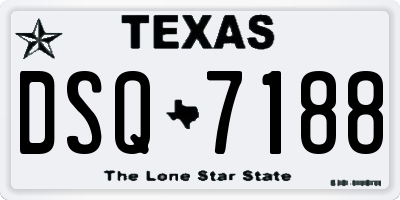 TX license plate DSQ7188