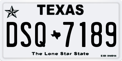 TX license plate DSQ7189