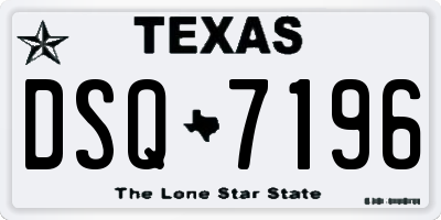 TX license plate DSQ7196
