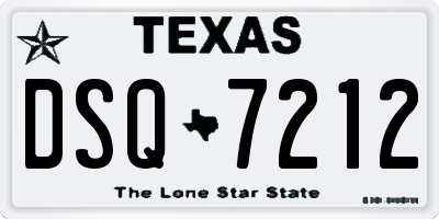 TX license plate DSQ7212