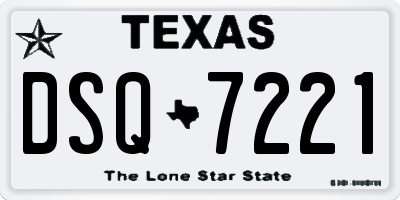 TX license plate DSQ7221