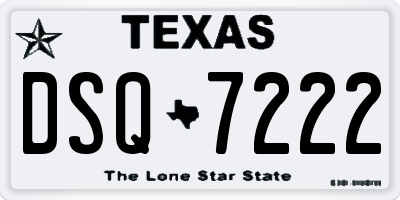 TX license plate DSQ7222
