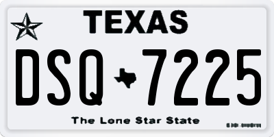 TX license plate DSQ7225