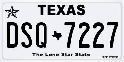 TX license plate DSQ7227