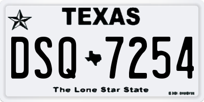 TX license plate DSQ7254