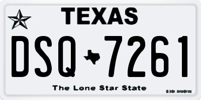 TX license plate DSQ7261