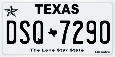 TX license plate DSQ7290