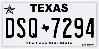 TX license plate DSQ7294