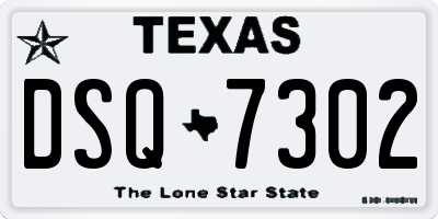 TX license plate DSQ7302