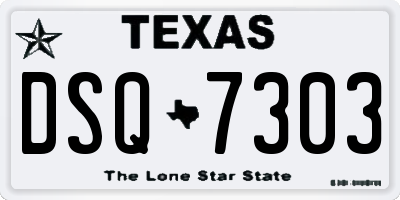 TX license plate DSQ7303