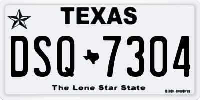 TX license plate DSQ7304