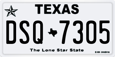 TX license plate DSQ7305