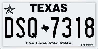 TX license plate DSQ7318