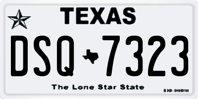 TX license plate DSQ7323