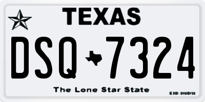 TX license plate DSQ7324