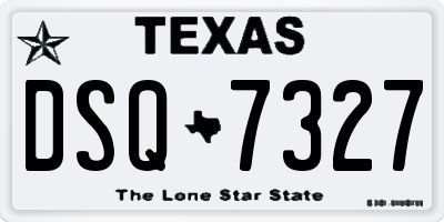TX license plate DSQ7327