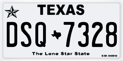 TX license plate DSQ7328